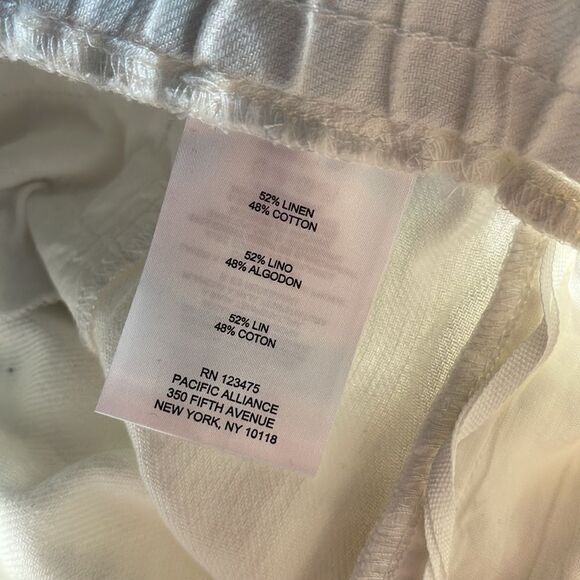 Jones New York White Linen/Cotton Pants NEW Size 4 - Picture 4 of 4